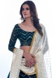 Teal Blue Sequins A Line Lehenga Choli