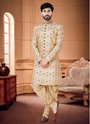 Groom Wear Heavy Embroidered Indowestern Set