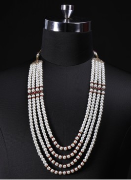 Groom Wear Pearl Mala For Wedding