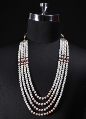 Groom Wear Pearl Mala For Wedding