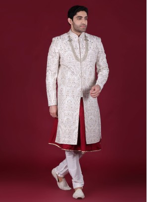 Groom Wear Silk Sherwani For Wedding