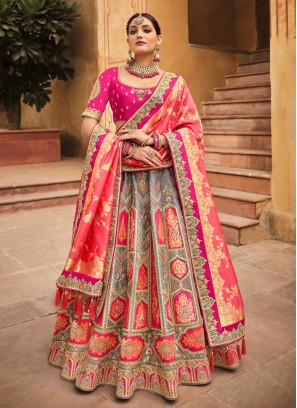 Groovy Multi Colour Silk Trendy Lehenga Choli