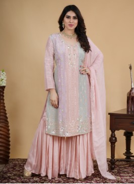 Hand Embroidered Gharara Suit For Women