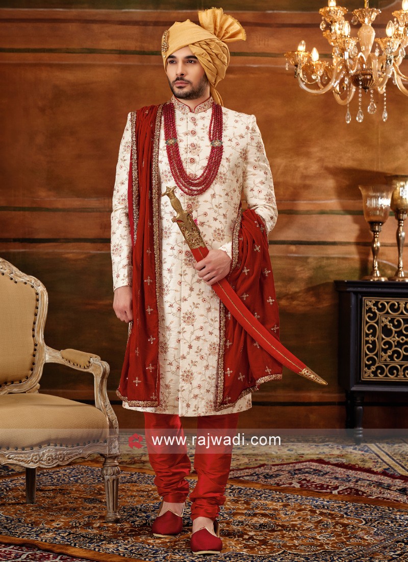 Groom with outlet sherwani