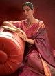 Deep Pink Classic Handloom Silk Weaving Saree