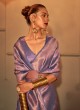 Enchanting Purple Woven Handloom Silk Saree