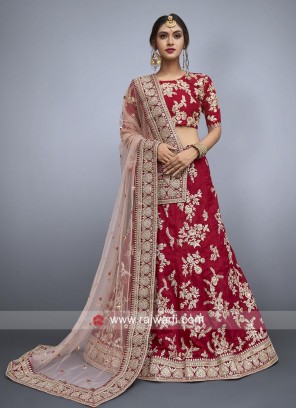 Heavy Work Unstitched Bridal Lehenga Set