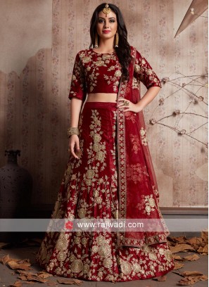 Heavy Work Unstitched Bridal Lehenga Set