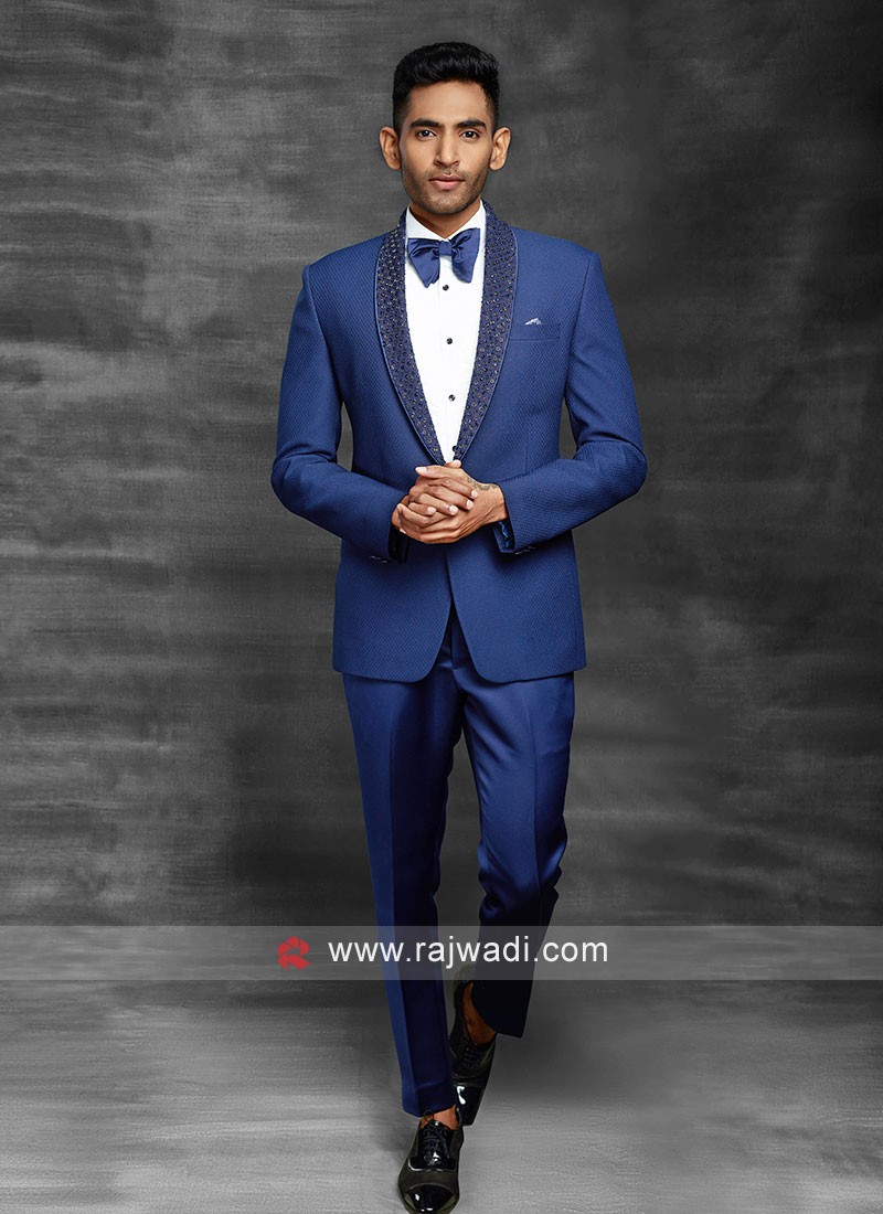 David Major French Blue Slim Fit Suit | Rondinelli Tuxedo
