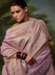 Lavender Banarasi Organza Zari Embellished Saree