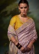 Lavender Banarasi Organza Zari Embellished Saree