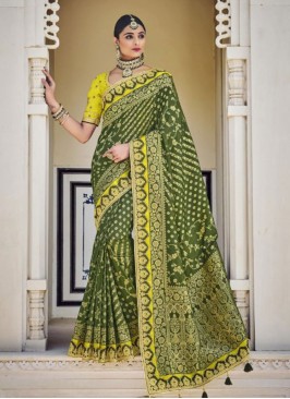 Honourable Silk Sangeet Designer Traditional Saree