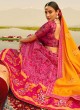 Hot Pink Mehndi Silk Readymade Lehenga Choli