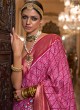 Deep Pink Patola Printed Silk Contemporary Saree