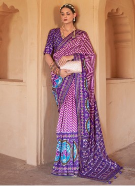 Multi Color Patola Silk Designer Saree