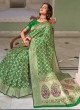 Ideal Weaving Green Banarasi Silk Classic Designer Saree