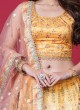 Immaculate Mustard Patch Border Silk Readymade Lehenga Choli