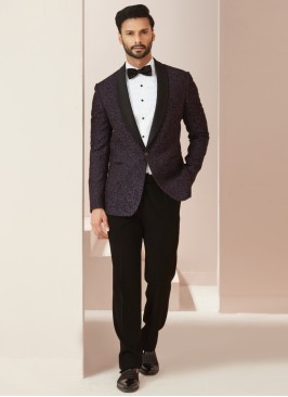 Imoprted Fabric Purple Suit For Wedding