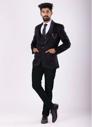 Imported Fabric Black Color Suit
