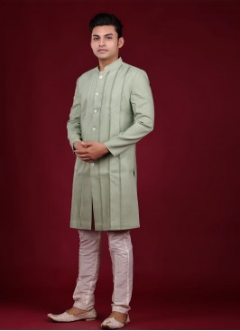 Imported Indowestern In Pista Green Color