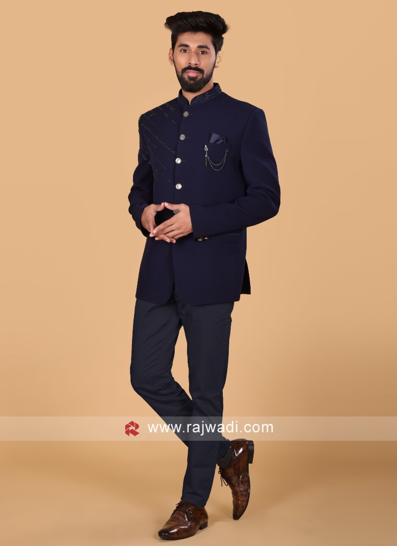 Pink Color Wedding Wear Jodhpuri Suit