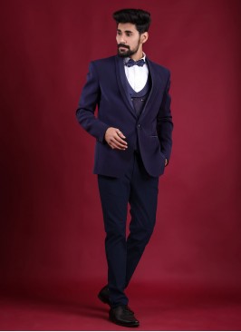 Imported Suit In Navy Blue Color