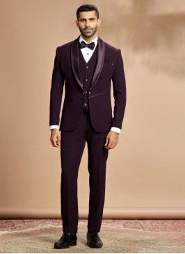 Imported Wine Mens Wear Suit For Wedding