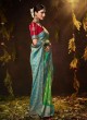 Gorgeous Green Festive Bandhej Silk Saree