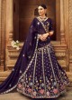 Purple Georgette A Line Lehenga Choli