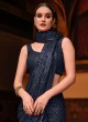 Incredible Navy Blue Ceremonial Contemporary Saree