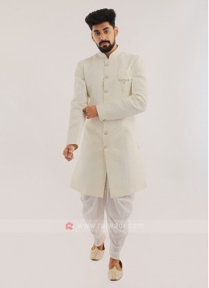 Indo western For Men In Off White