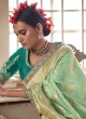 Sea Green Woven Silk Saree with Zari Work