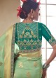 Sea Green Woven Silk Saree with Zari Work