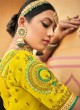 Intricate Yellow Silk A Line Lehenga Choli