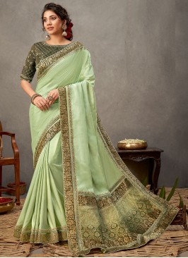 Intriguing Tussar Silk Designer Saree