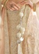 Intrinsic Crepe Silk Cream Sequins Lehenga Choli