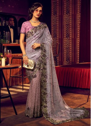 Designer Sequins Embellishment Saree For Women