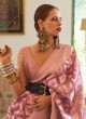 Purple Handloom Silk & Tissue Bollywood Saree