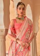 Peach Woven Patola Silk Classic Saree