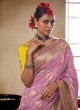 Purple Woven Silk Trendy Saree