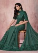 Irresistible Lycra Sequins Green Classic Saree