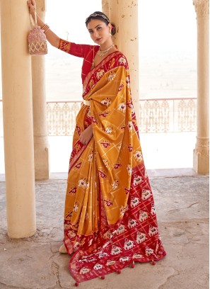 Irresistible Mustard Weaving Saree