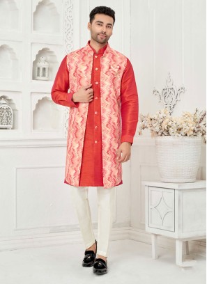 Jacket Style Indowestern Set For Men