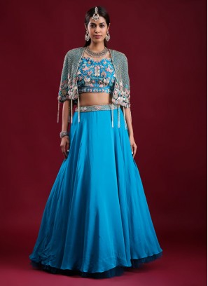 Jacket Style Resham Work Lehenga Choli