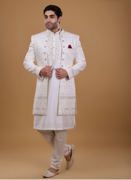 Jacket Style Sherwani For Wedding Wear