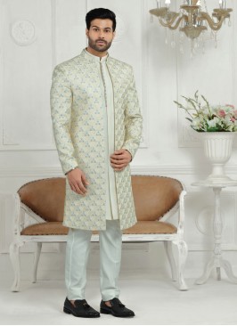 Jacket Style Thread Work Indowestern