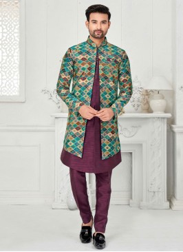 Jacket Style Wedding Wear Indowestern For Men