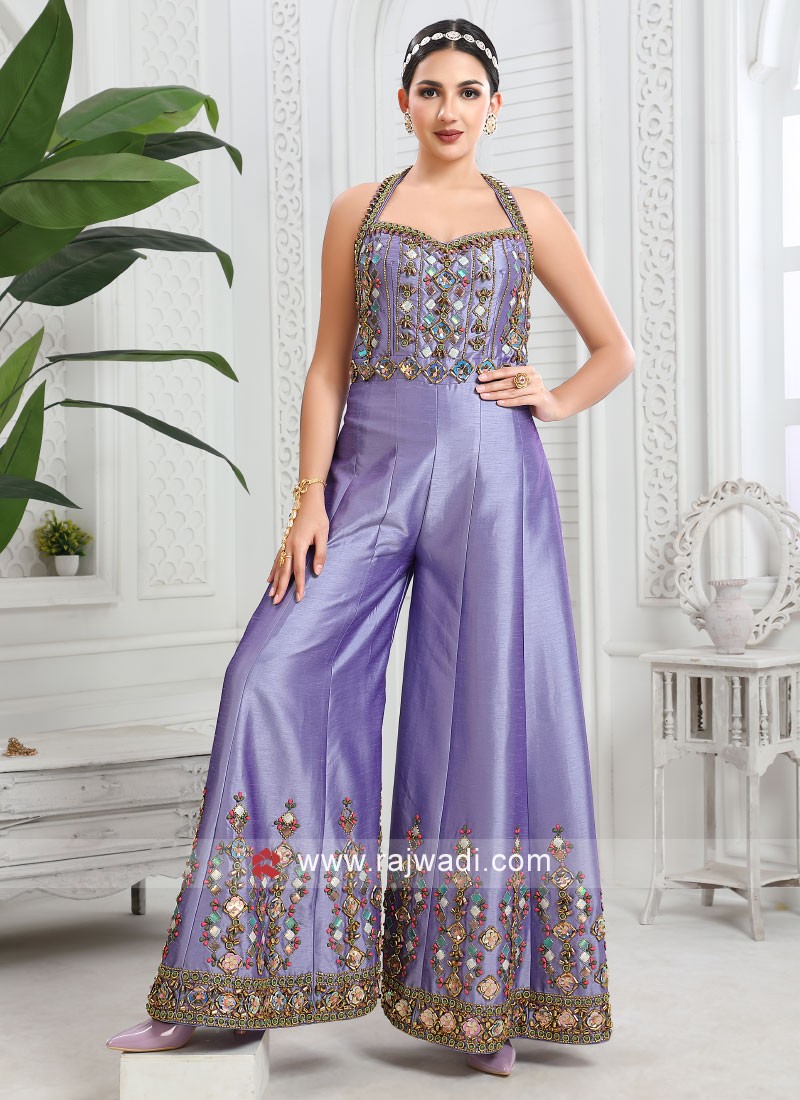 Lavender jumpsuit dress hotsell