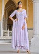 Lavender Sequins Enhanced Designer Palazzo Salwar Kameez