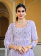 Lavender Sequins Enhanced Designer Palazzo Salwar Kameez